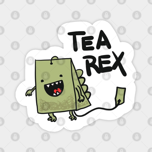 Tea Rex - Puns, Funny - D3 Designs Magnet by D3Apparels