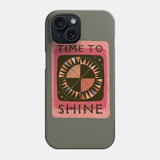 Time to Shine Mid Century Sun Phone Case