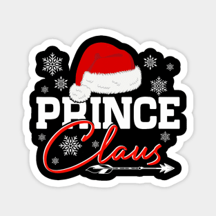 Prince Claus Xmas Light Santa Hat Christmas Ugly Magnet