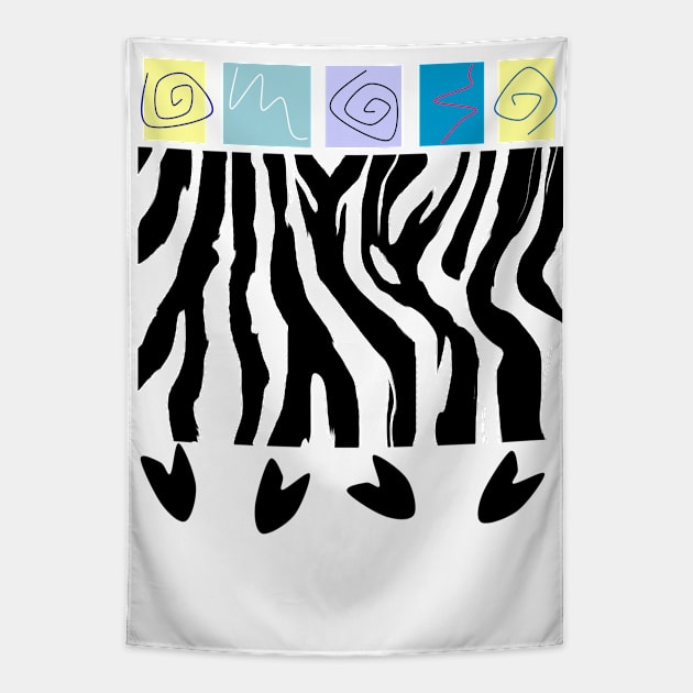 Zebra pastels Tapestry by Nicole's Nifty Shop