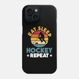 Eat Sleep Ice Hockey Repeat Phone Case