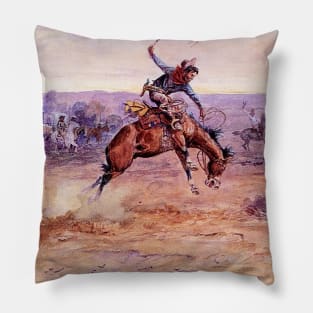 “Bucking Bronco” by Charles Russell Pillow