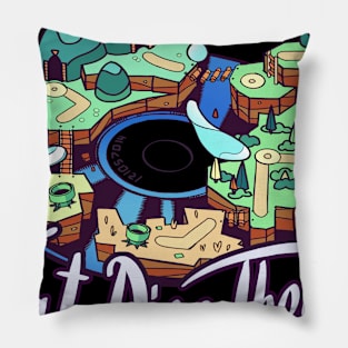 Flat Disc Theory | Funny Joke Video Gamer Conspiracy Humor Pillow