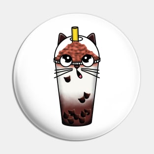 Boba Meow Tea Pin