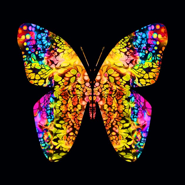 Surreal Butterfly in Vibrant Colors by Klssaginaw