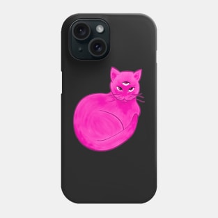 Third eye pink cat Phone Case