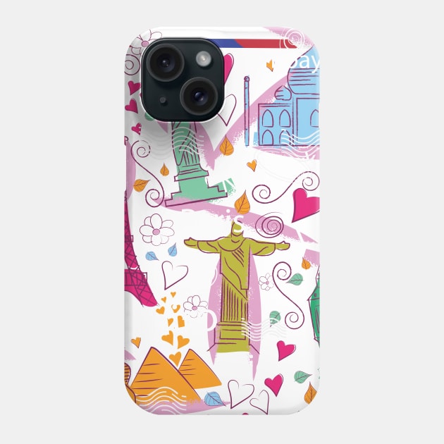 Travel Stickers Phone Case by nickemporium1