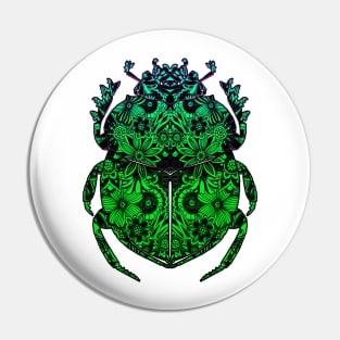 green scarabee Pin