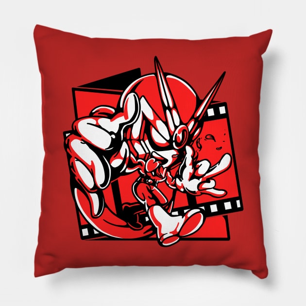 Henshin-A-Go-Go, baby! Pillow by fitasartwork