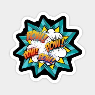 Pow Pow Retro Comic Magnet