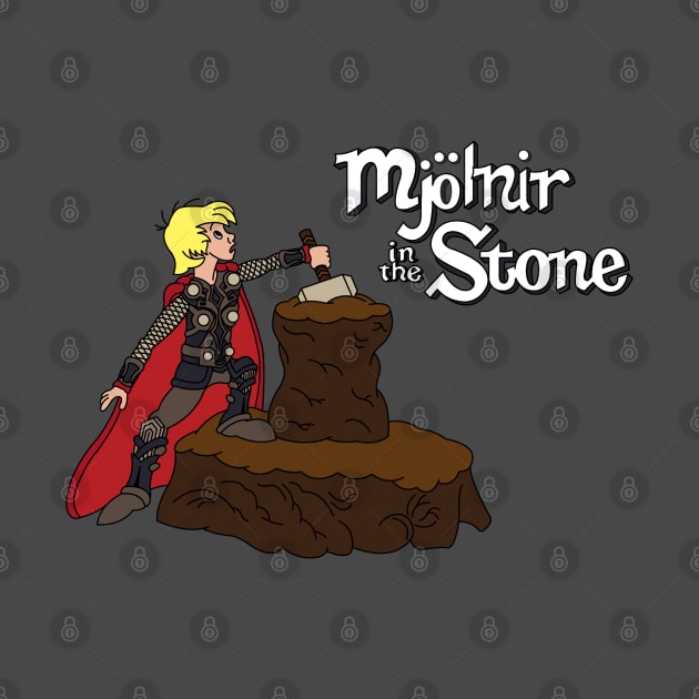 Mjolnir in the Stone by Leidemer Illustration 