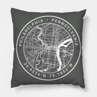 Philadelphia Map Pillow