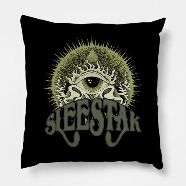 Sleestak - eye, doom, stoner, metal, psychedelic Land of the Lost Pillow by AltrusianGrace
