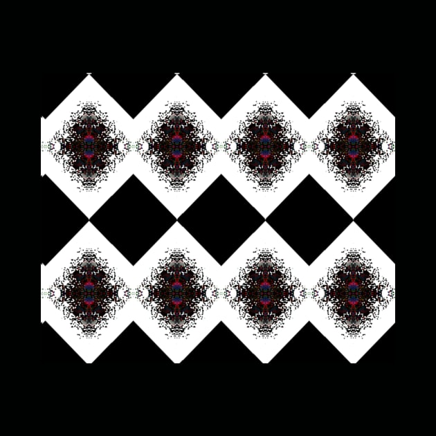 Black Diamond and Rose Pattern by ArtistsQuest