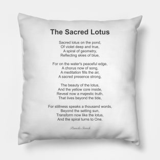 The Sacred Lotus Poem Pillow