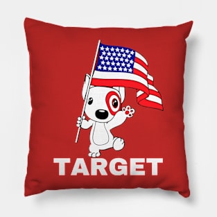 American Flag Dog Team Member Pillow