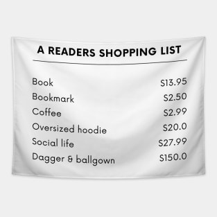 A readers shopping list Tapestry