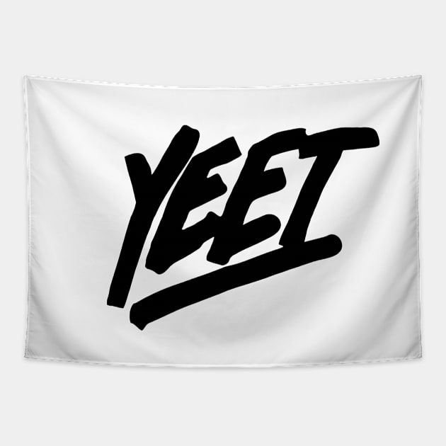 yeet Black Tapestry by Giftsisle