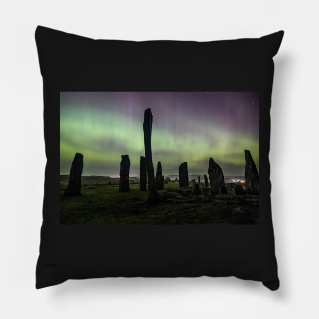 Active Callanish Aurora Pillow by fairyfreak