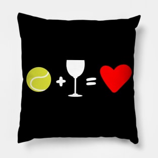 Tennis + Wine = Love Pillow