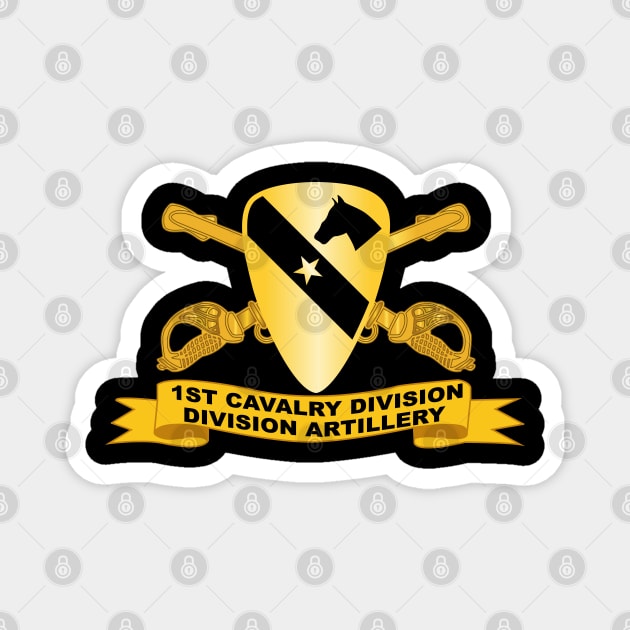 1st Cavalry Division - Division Artillery - w Cav Br - Ribbon Magnet by twix123844