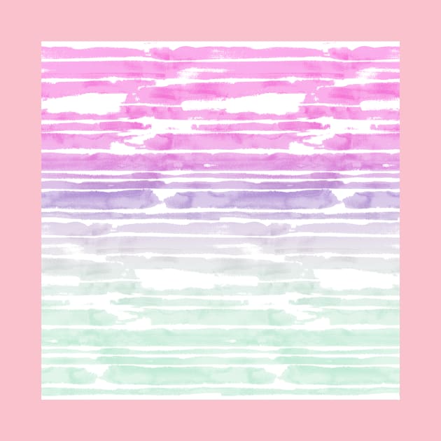 Pink Sunset Stripes by Carolina Díaz