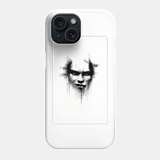 monochrome clown Phone Case