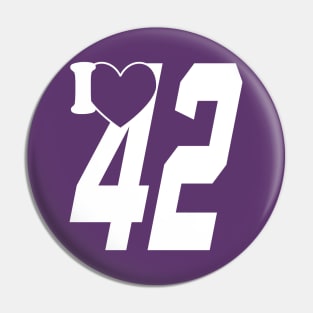 I Love Number 42 Pin