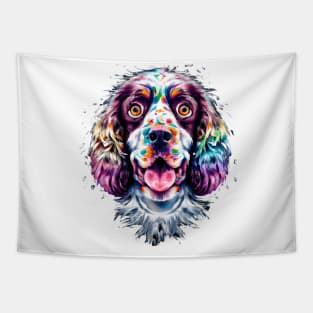 Welsh Springer Spaniel Watercolor Design Tapestry