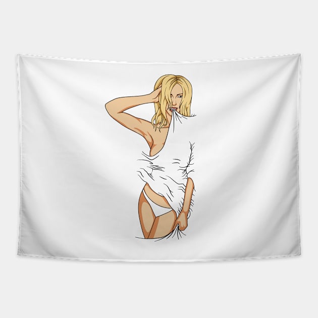 Sexy attractive woman Tapestry by Tobias Store