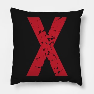 Famous X - Red Monogram Letter Pillow