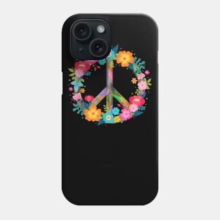 Peace Love Hippie Costume Tie Die 60s 70s Phone Case