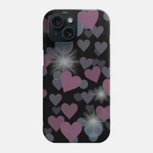 Hearts, Bokeh, And Starbursts Phone Case