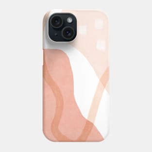 Abstract pink shapes & line art Phone Case