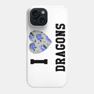 I heart Dragons (black ink) Phone Case