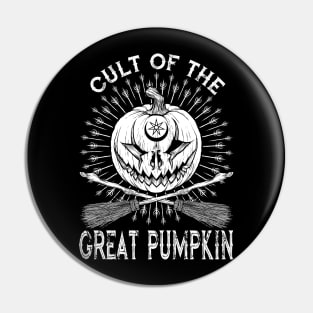 Cult of the Great Pumpkin Crossed Brooms Pin