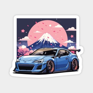 Subaru BRZ Car Art - Widebody Modified Stance JDM Car Magnet