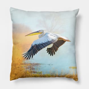 White Pelican at the Golden Isles Pillow