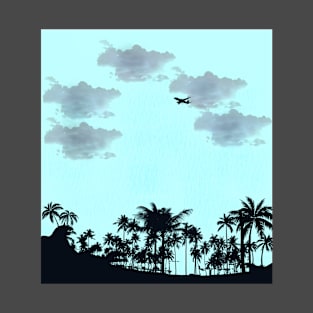 Cloudy palm beach T-Shirt