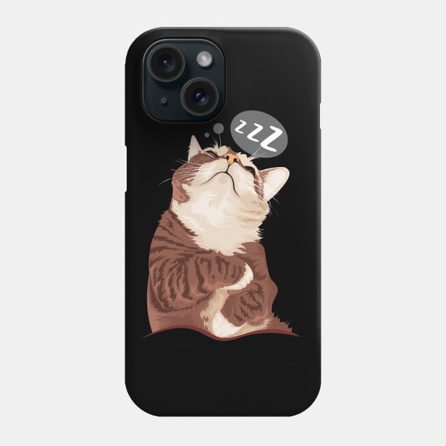 Sleeping Cat Phone Case by Mako Design 