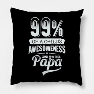 99% of a Child's Awesomeness Comes from PAPA Funny Pillow