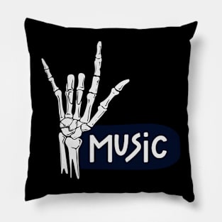 Metal skull finger - music Pillow