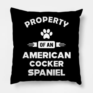 American Cocker Spaniel - Property of an american cocker spaniel Pillow