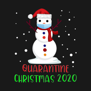 Snowman Wearing Mask, Quarantine Christmas 2020 T-Shirt