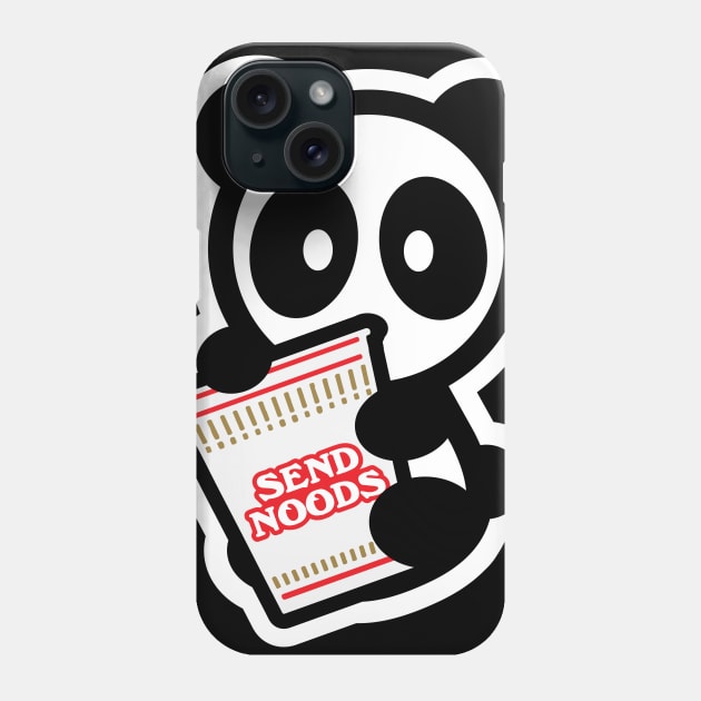 Panda Send Noods Bambu Brand Bear Funny Food Cup Noodles Pho Ramen Soup Broth Chopsticks Asian Phone Case by Bambu