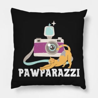 Cat Pawparazzi Pillow