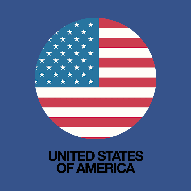 United States of America Classic Round Design by Designtigrate