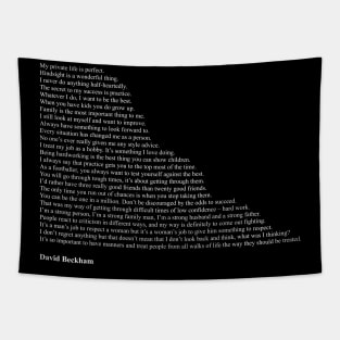 David Beckham Quotes Tapestry