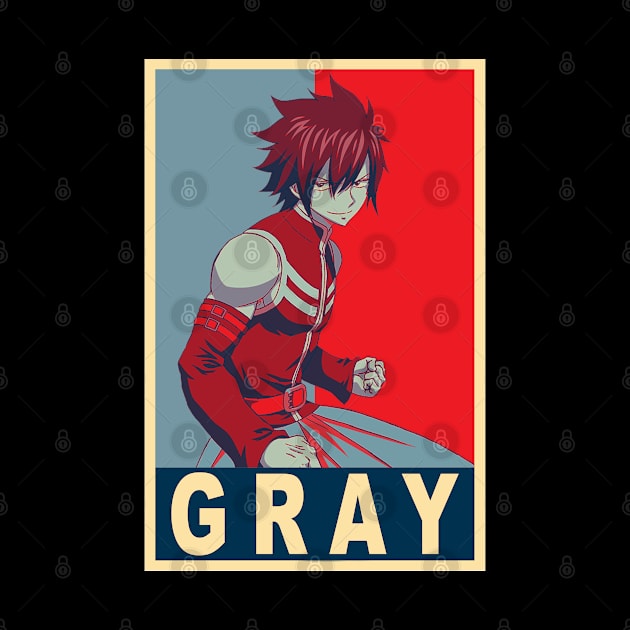 Gray Fullbuster Poster - Fairy tail by Jack Jackson