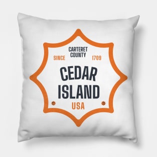 Cedar Island, NC Summertime Vacationing Sun Signs Pillow